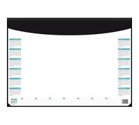 CBG Sous-main calendrier perpétuel 25 feuillets sur socle pvc 40,5 x 55 cm Noir
