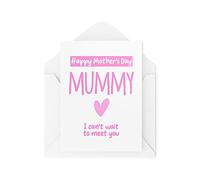 CBH1000 Cartes pour la fête des mères avec inscription « Happy Mother's Day Mummy Can't Wait To Meet You »
