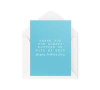 CBH1642 Cartes de fête des pères avec inscription « Like a Dad » avec inscription « Thank You For Putting Up With All My Sh*t » pour beau-père - Parents Parents - Figurine de papa