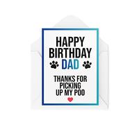 CBH254 Cartes d'anniversaire humoristiques pour papa, amoureux des animaux de compagnie