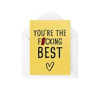 CBH329 Cartes d'anniversaire amusantes avec inscription You're The F ing Best Mates