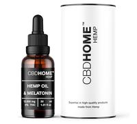 CBHOME Oils - Huile de Graines de Chanvre 40% + Mélatonine - 30 ml - Base de noix de coco et graines de chanvre bio - Pressé à froid - Sans additifs ni solvants - 100% végétal - Certifié bio UE