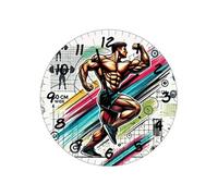 CBKREATION Horloge en verre Culturisme 29 cm