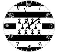 Cbkreation Horloge en Verre Drapeau Breton 29 cm