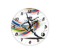 CBKREATION Horloge en verre footballeur 29 cm