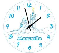 Cbkreation Horloge en Verre Marseille 29 cm