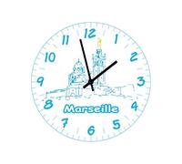 CBKREATION Horloge en verre Marseille 29 cm