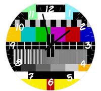 Cbkreation Horloge en Verre Mire télévisuelle 29 cm