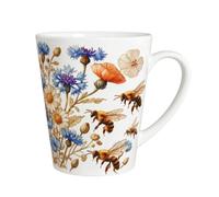 Cbkreation Mug conique abeilles et fleurs sauvages
