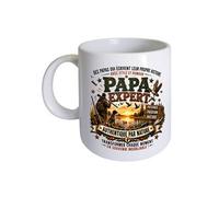Cbkréation Mug Papa Expert Chasseur 300 ml Céramique Fond Blanc