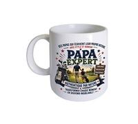 Cbkréation Mug Papa Expert Golfeur 300 ml Céramique Fond Blanc