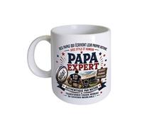 Cbkréation Mug Papa Rugby 300 ml Céramique Fond Blanc