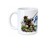 Cbkréation Mug pêche 300 ml en céramique - Fond blanc