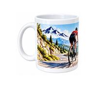 Cbkréation Mug vélo 300 ml en céramique - Fond blanc