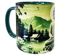Cbkreation Mug vert sapin en céramique sagesse de bouddha