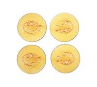 CBKREATION Set de 4 dessous de verres melon 9.5 cm x 9.5 cm