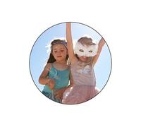 CBKREATION Set de 4 Sous-verres ronds avec PHOTOS PERSONNALISEES