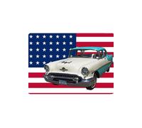 CBKREATION Tapis de souris vieilles Américaines 27 x 19 cm