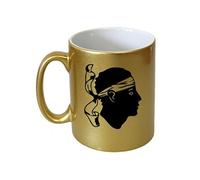CBKREATION Tasse dorée en céramique Corse par Cbkreation Dim : H.9.5 cm Diam 8 cm