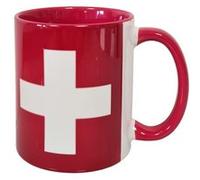 CBKREATION Tasse en céramique Confédération Suisse by Cbkreation Dim : H.9.5 cm Diam 8 cm Rouge G