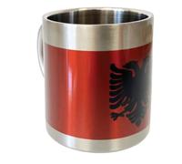 Cbkreation Tasse inox double paroi drapeau Albanais 200 ml