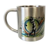 Cbkreation Tasse inox double paroi golf 200 ml