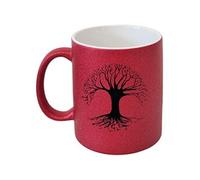 CBKREATION Tasse rouge en céramique Arbre de Vie par Cbkreation