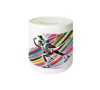 Tirelire en céramique Patinage Artistique