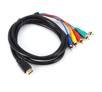 Cble adaptateur convertisseur audio vido HDMI mle vers 3 RCA AV HD 1080P 5 m Label