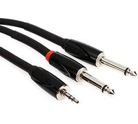 Câble d’insert/split gamme Black Roland - Minijack stéréo vers deux jacks 1/4 de pouce mono, 4,5 m - RCC-15-3528