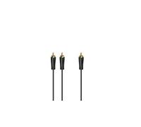 Câble de subwoofer, fich. RCA mâle - 2 fich. RCA mâles, doré, 5,0 m