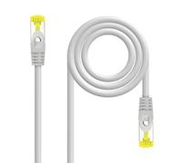 Cble réseau Ethernet RJ45 LSZH Cat. 6A SFTP, AWG26, 100% cuivre, Exempt de Tout allogène, Gris, Tuyau de 10.0 MTS