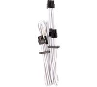 Cbles Pcie (Connecteur Double) Type 4 Gen 4 À Gainage Individuel Premium Blancs[SHU08752]