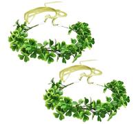 CBLUO Lot de 2 bandeaux trèfles pour la Saint-Patrick - Bandeau vert - Pour femme - Leprechaun - Fête irlandaise - Carnaval - Défilé - Festival - Cosplay - Accessoires de fête d'anniversaire
