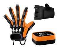 CBPTTM Gants de Rééducation Robotisés pour Doigts - 9 Vitesses, 3 Modes, Écran LCD, Dispositif de Récupération pour Patients Atteints d’Arthrite, AVC et Hémiplégie B Left XL