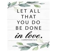 CBQZCHWDKT Be Strong and Courageous Quote Print - Christian Inspirational Poster for Wall Decor, Gift for Friends & Teens(Framed,12x18inch(30x45cm))