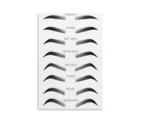 CBQZCHWDKT Eyebrow Shape Guide Poster - Aesthetic Chart of Brow Styles & Mapping Techniques - Fashionable Canvas Wall Art for Beauty Salon, Bedroom, or Bathroom Decor(Framed,16x24inch(40x60cm))