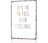 CBQZCHWDKT Hold Space For Emotions Metal Tin Sign 12x8 Inch