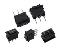 CBQZCHWDKT Interrupteur à bascule RS601H à trois broches et trois vitesses, 10 x 15 mm, type navire, marche/arrêt/marche, 3 A/250 V