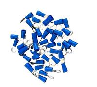 CBQZCHWDKT Lot de 50 cosses de fil YT607Y RV3,5-5, connecteurs de fil bleu en cuivre étamé, câble de 2,5-4 mm², ouverture de 5 mm.