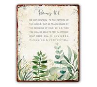 CBQZCHWDKT Wall Decor Metal Sign Do Not Conform To The Pattern Of This World Romans 12:2 Scripture Art (8 X 12 in)