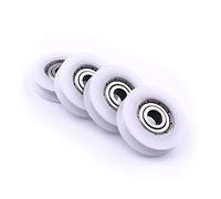 CBRIGHT U Groove Track Roller Wheel Roulement Poulie ronde en acier à haute teneur en carbone, 4 pièces HU-0830-10 (roulement intégré 608)