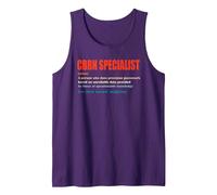 Cbrn Specialist Définition Vintage Magicien Magicien Débardeur, Homme, Violet, XL
