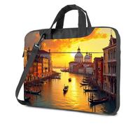 CBRT Sac à dos de voyage pour ordinateur portable Coucher de soleil sur le Grand Canal de Venise Sac pour ordinateur portable 17 pouces Sac à dos noir, couleur, 29x40cm