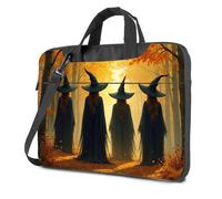 CBRT Sac à dos pour ordinateur portable pour homme, quatre sorcières en robe noire, promenade à travers une forêt d'automne, sac pour ordinateur portable de 16 pouces, sac pour ordinateur portable
