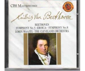 CBS MASTERWORKS: Ludwig van Beethoven Symphony No 3 Eroica + No 8 -Lorin Maazel