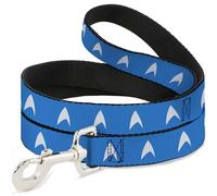 CBS Studios Inc. Laisse pour Animal Domestique avec Insigne Star Trek Starfleet Bleu/Blanc 1,8 m de Long 1,3 cm de Large