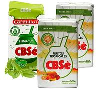 CBSé Yerba Maté avec Fruits Tropicaux 2x0.5 kg + CBSé Yerba Maté Endulife 0.5 kg |Thé maté d'Argentine | Boisson revigorante et énergisante