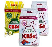 CBSé Yerba Maté Fruits de la Forêt 2x0.5 kg + CBSé Yerba Maté Herbes de Cuyan 0.5 kg |Thé maté d'Argentine | Boisson revigorante et énergisante