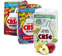CBSé Yerba Maté Guaraná 2x0.5 kg + CBSé Yerba Maté avec Fruits De La Vallée 0.5 kgThé maté d'Argentine Boisson revigorante et énergisante